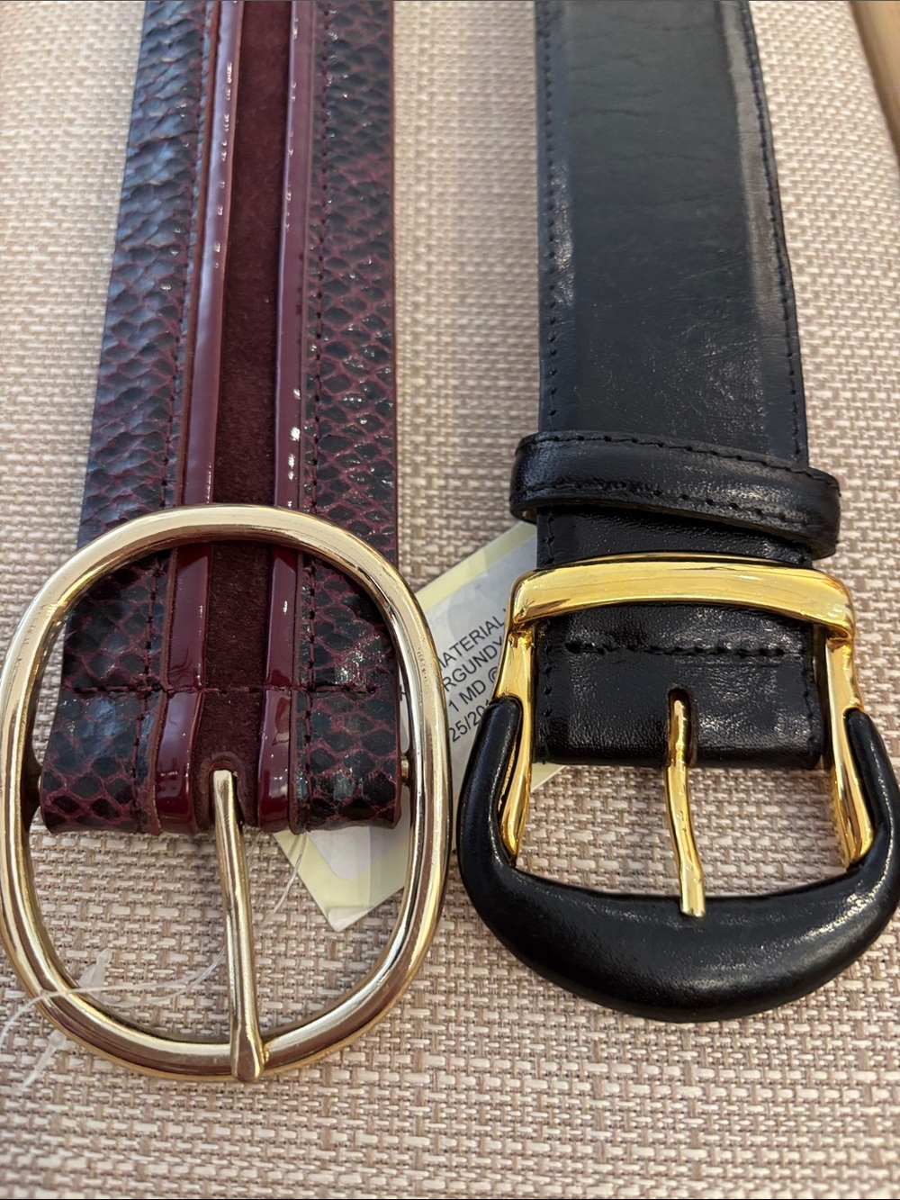 Two gorgeous leather belts